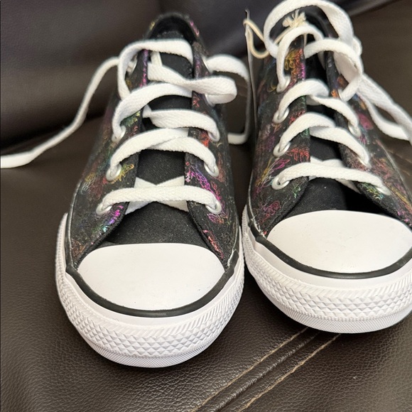 Converse New Kids' Black with Colorful Patterns Sneakers - Picture 3 of 5